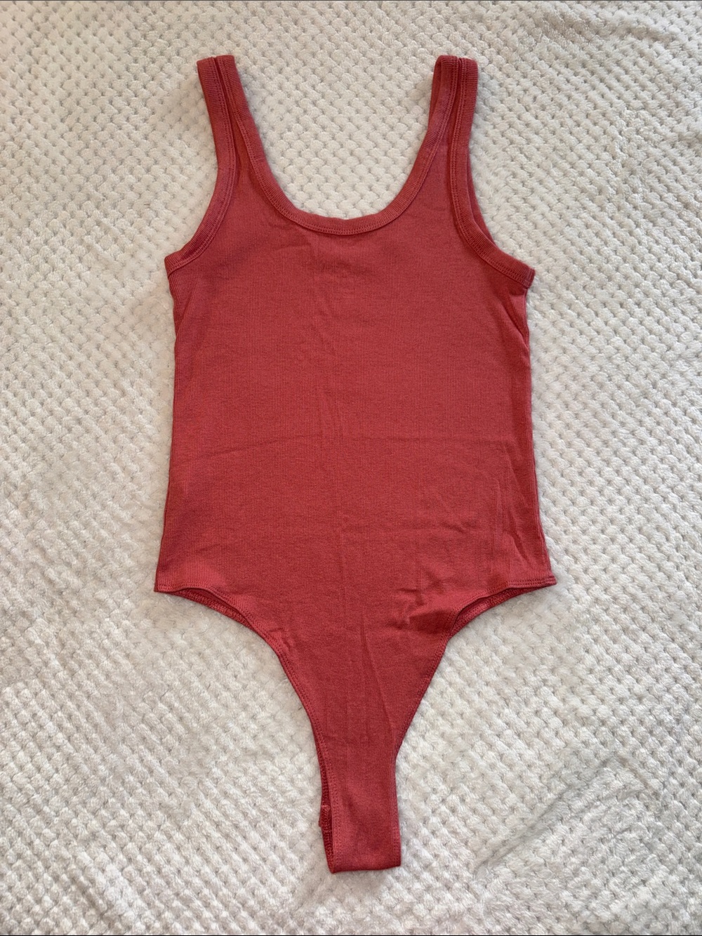 🌸 NWOT A New Day Ribbed Bodysuit – Women’s Small | Rose Pink Sleeveless Bodysuit - Picture 5 of 6
